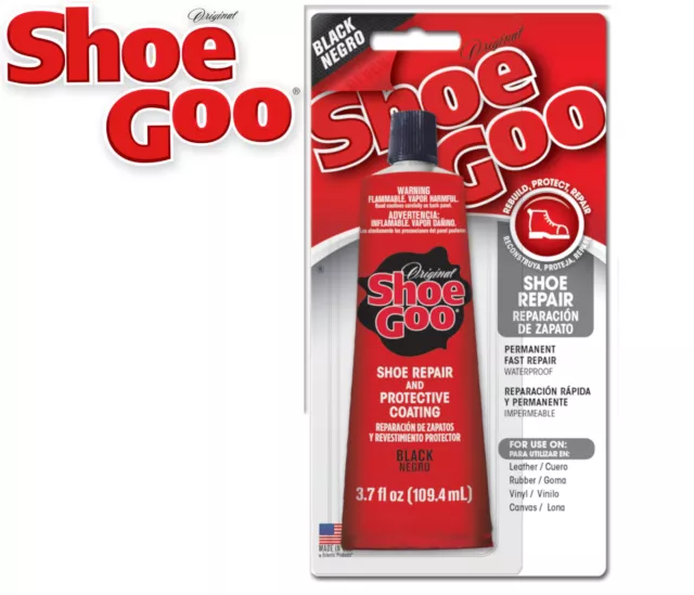 Shoe Goo BLACK Adhesive Reapir Glue for Shoes Boots Waterproof Large 3.7oz Tube