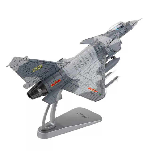 1pc 1/72 Alloy Fighter Model J-10 Military Exquisite Ornaments Toys w/ Base