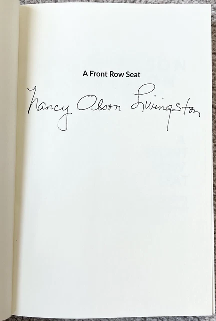 Nancy Olson Signed IP A Front Row Seat HC Book - Authentic, Sunset Boulevard
