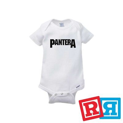 Pantera Gerber Baby Onesie® Cotton Unisex White Short Sleeve Bodysuit