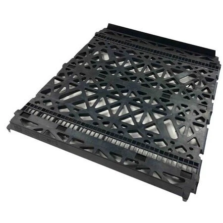 EFFIZIENT EF 28390 28” static plastic shelf with 3/8” lip, black, PK 5