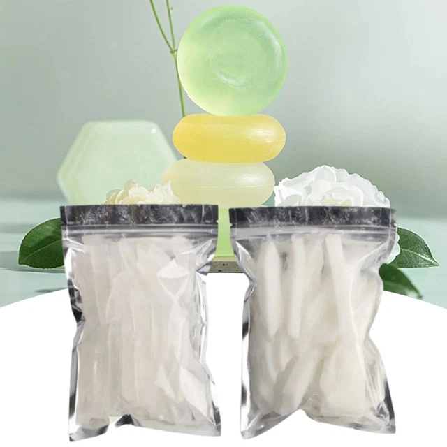 Base de jabón, material de jabón hecho a mano, 250 g transparente y 250 g blanco