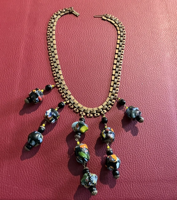 Collier Vintage Oslo En Métal Argenté Avec Pampilles - Occasion, Style Pendeloques Rétro