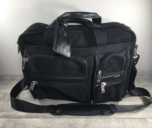 Tumi Alpha 26141d4 Organizer Expandable Laptop Computer Briefcase Brief Bag