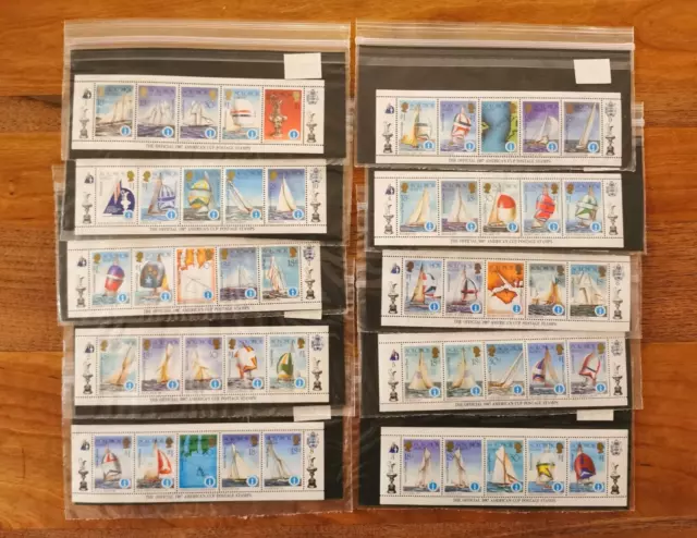 Solomon Islands 1987 Americas Cup Yachting Set Of 50 In Pair Sheets Sg.570/2 Mnh