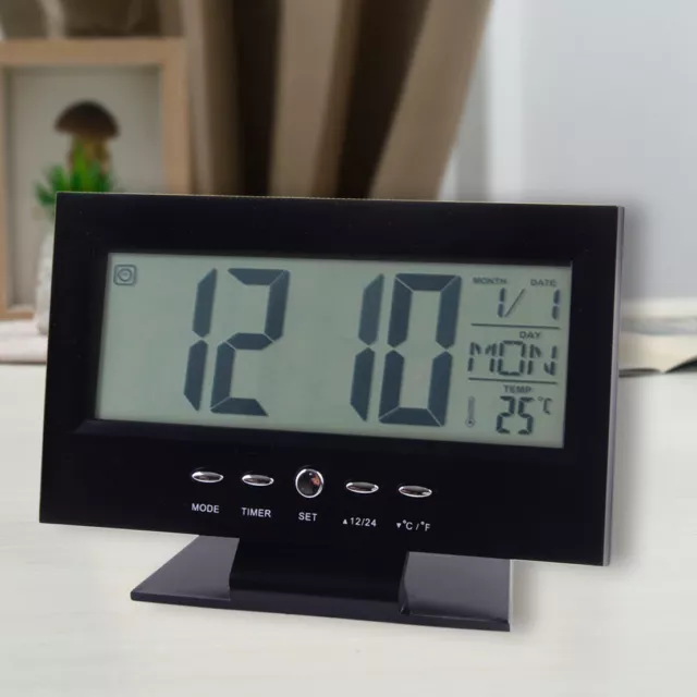LCD Digital Alarm Clock Calendar Temperature Timer LCD Clock Year Month Week