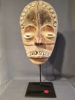 Extremely Rare Dan Sumner Mask w/ Custom Built Cast Iron Base. Liberia