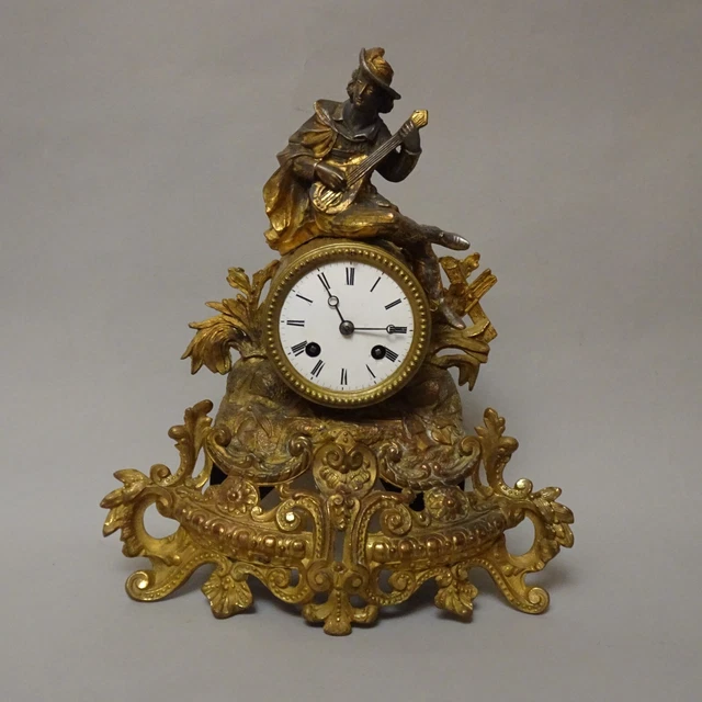 Antico Orologio da tavolo in Antimonio XIX  Secolo