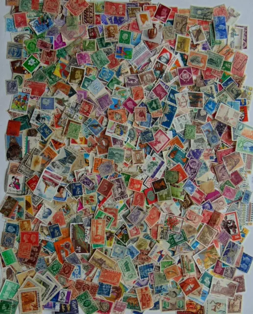 1.	World Collection Stamps Loose 1000 stamps + or -  5% enjoy