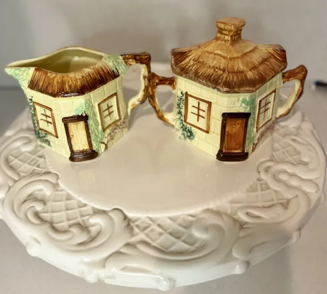 Vintage Keele Street Pottery Cottage ware Cream & Sugar Made In England