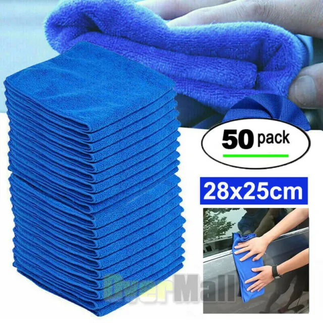 50 pcs Micro Fiber Soft Cloth Towels Set for Auto Car Detailing Cleaning Washing