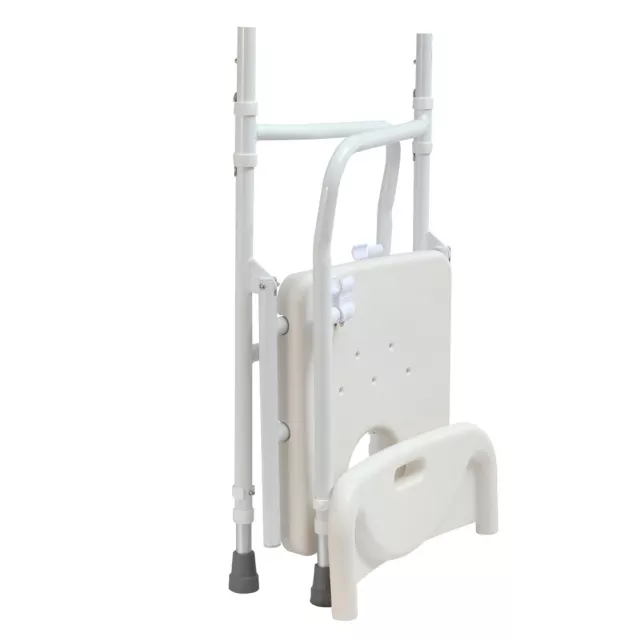 Klapptisch Duschsitz Hocker leicht höhenverstellbar Stuhl Rückenlehne 2