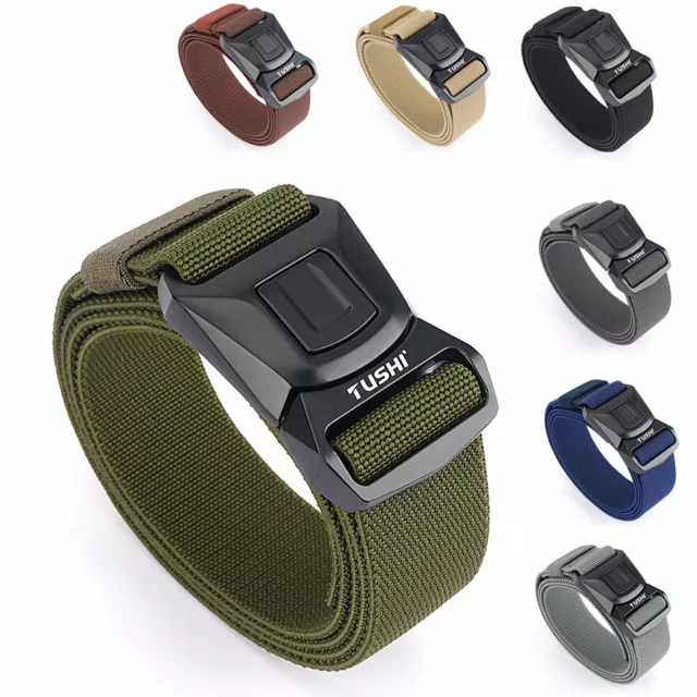 SALE Mens Nylon Belt Waistband Quick-Release Buckle Belt Quick Drying Elastic