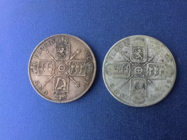 Two silver Florins 1920 and 1926