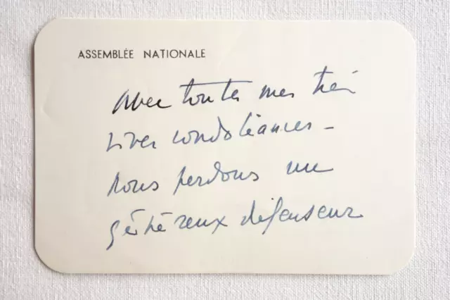 L.A.S. Jacques Isorni (1911-1995) Avocat - lettre autographe signée