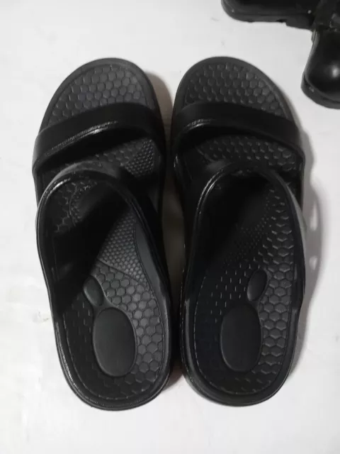 SPENCO ORTHOTIC SLIDE Sandals Fusion Slim Black Size 9 $19.99 - PicClick