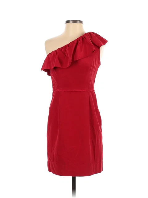 Shoshanna Women Red Cocktail Dress 4