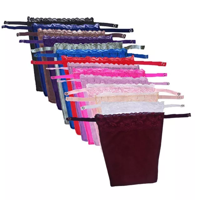 Women's Lace Clip-on Mock 14 Colors Camisole Bra Insert Overlay Modesty Panel