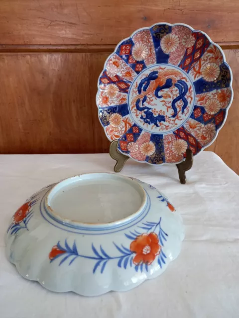 2 Assiettes Anciennes En Porcelaine Imari