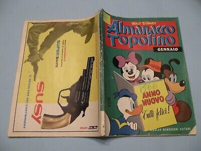 Almanacco Topolino 1966 N° 1 Mondadori Disney Orig. Molto Buono No Bollino
