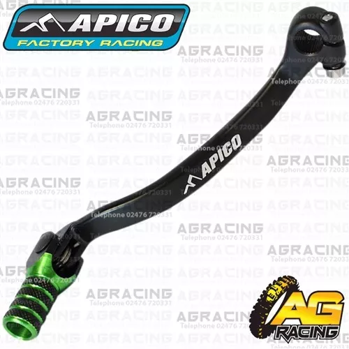 Apico Black Green Elite Gear Pedal Lever For Kawasaki KXF 250 KX 250F 2005