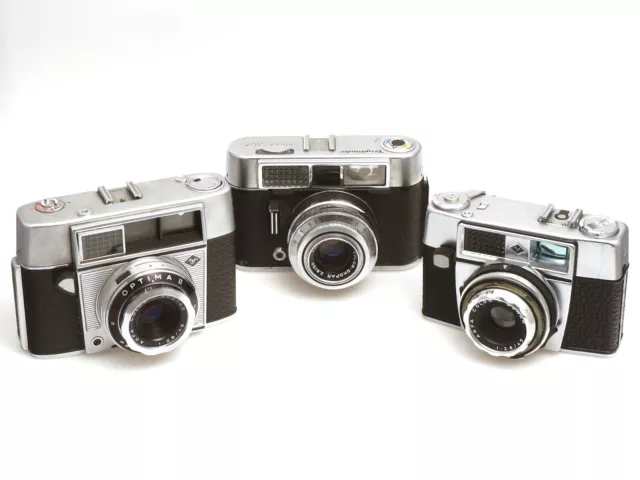 Konvolut 3 alte Sucherkameras 2x Agfa 1x Voigtländer - ungeprüft !