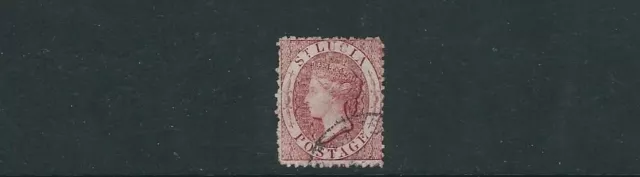 ST. LUCIA 1863 QV portrait (Scott 4) F USED