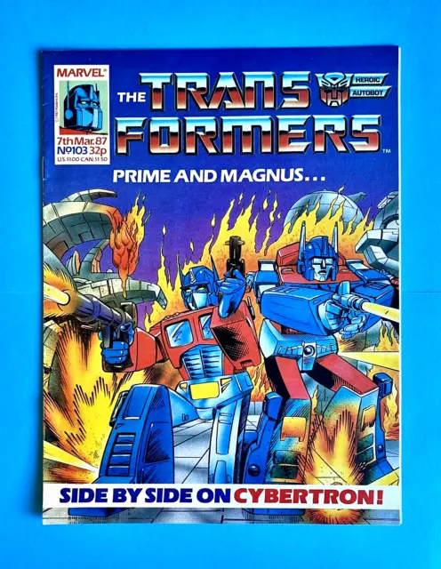 TRANSFORMERS #103 (VOL 1)  MARVEL UK COMIC  7th MAR 1987  VG  1ST PRINT