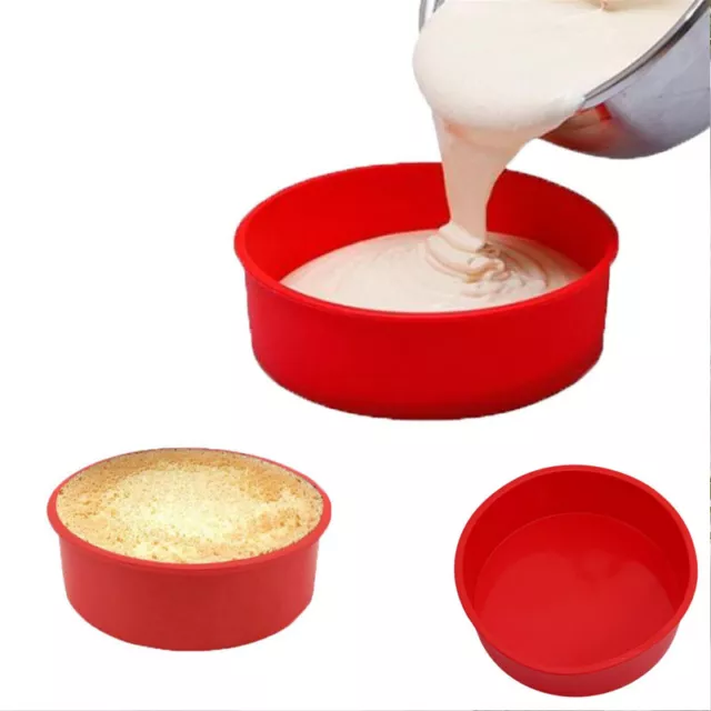 Mold Baking Tray Tool Cake Pan Muffin Mould 4/6/8" Bread Bakeware Round Bread