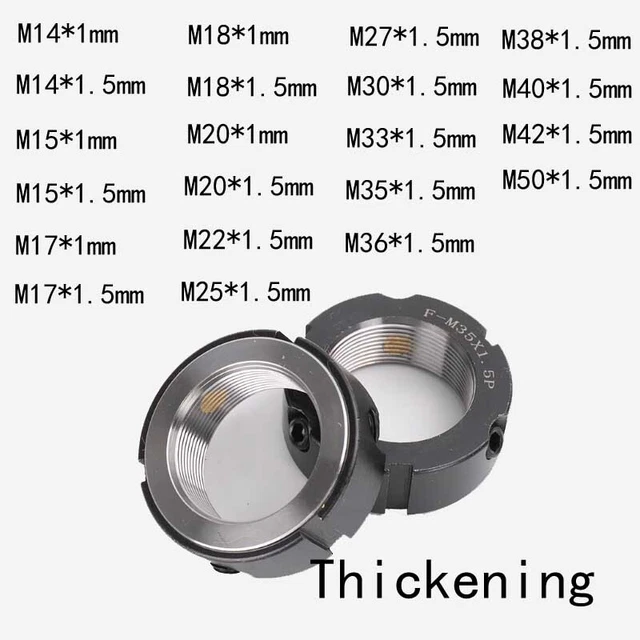 1pcs M14 M15 M17 M18 M20-M50 F-type Non-slip Nuts Precision Lock Nut With Copper