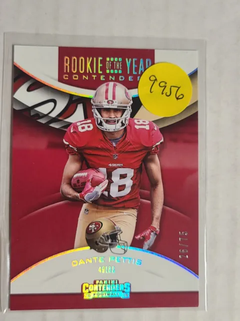 Dante Pettis (49ers) 2018 Contenders Rookie of the Year SILVER /75