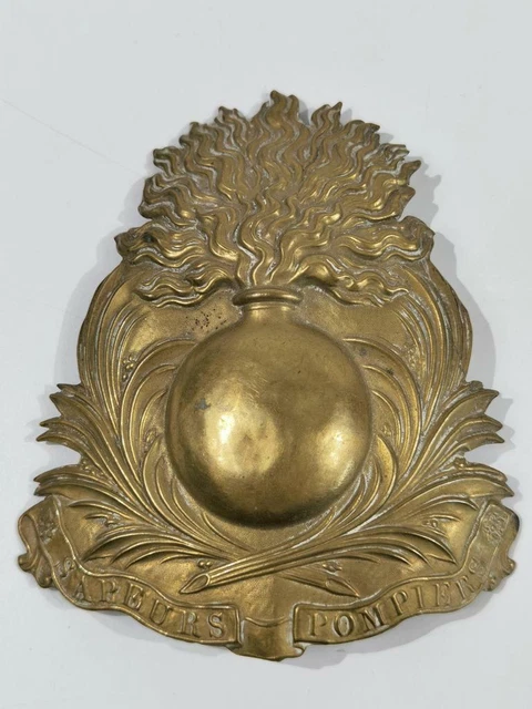 Pompiers - Casque de sapeur-pompier 1895 en cuivre laiton