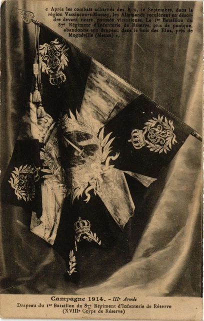 CPA AK Militaire Drapeau du Ier Bataillon du 87e Regiment d'Infanterie (695108)