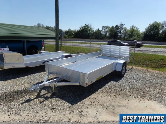 aluma 8114 SR 7 x 14  double atv trailer side load utv aluminum utility w sides 2