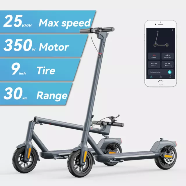 Megawheels Electric Scooter for Adults,Foldable & Portable, LCD-Display, 3 Speed 2