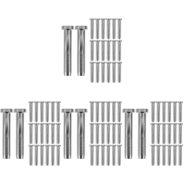 80 piezas Swage Dead End Invisible Receptor Metal Post End Tensor Swage