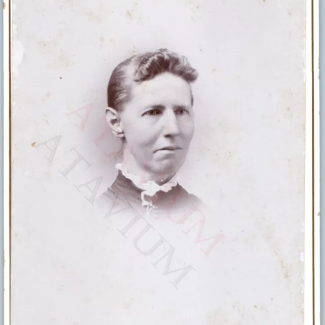 c1880s Marion, IA Woman Lady Portrait Cabinet Card Real Photo Elliott Iowa B22