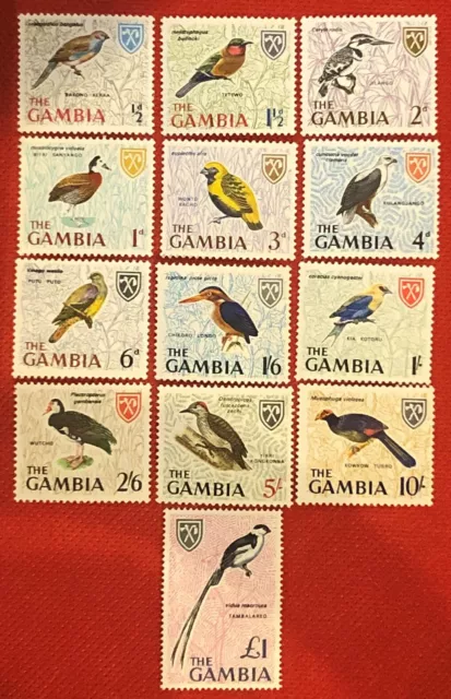 ZAYIX - 1966 Gambia 215-227 MNH - Birds 011022SM24M