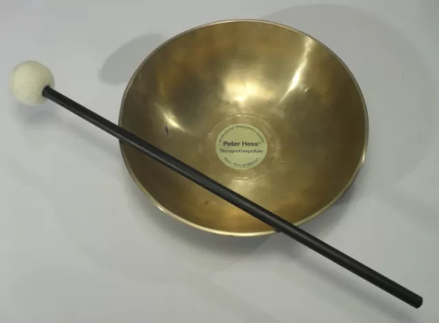 edle PETER HESS THERAPIEKLANGSCHALE Ø 14cm bei 337g Bronze Messing Klangschale