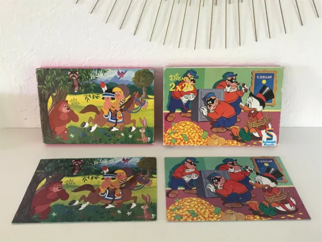 👿 Lot de deux Puzzles Picsou, et Little Hiawatha Disney 2 X 26 Complet Schmidt