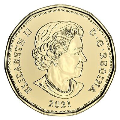 🇨🇦 2021 Canada $1 Dollar Coin Loonie, Mint UNC, 2021