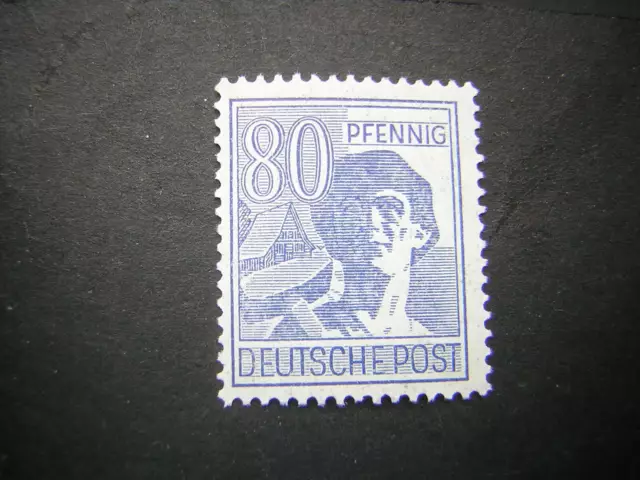 Briefmarke 1947 postfrisch 80 Pfennig Arbeiter Kontrollratsaugabe