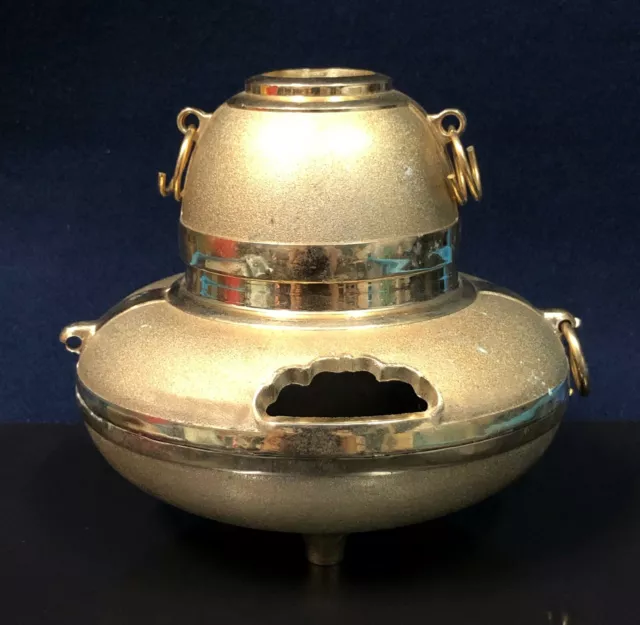 Japanese Kettle Chagama Kama Harika Display Ornament Tea Ceremony Gold 24K P K1