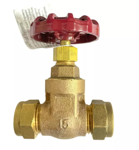 CRANE - 15mm Gate Valve - Bronze / WRAS approved