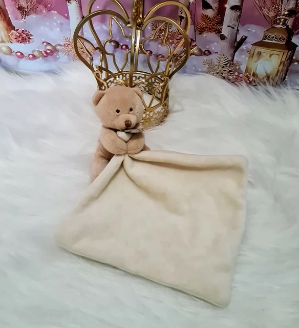 16 - Doudou Doudou et Compagnie ours marron mouchoir blanc beige NEUF