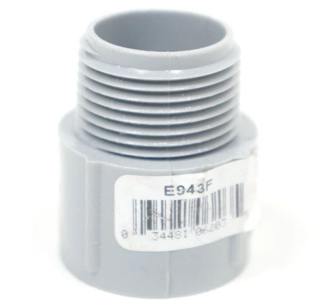 MALE NPT 1 PVC Conduit Adapter Fitting Schedual 40 Terminal Electrical