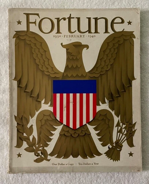 FORTUNE MAGAZINE FEB. 1940 US vs World Packard Lucky Strike! £23.27 