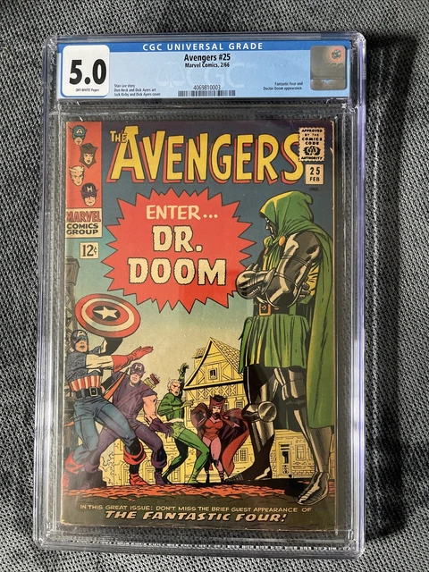 Avengers (1965) 25 CGC 5.0 Fantastic Four & Doctor Doom appearance