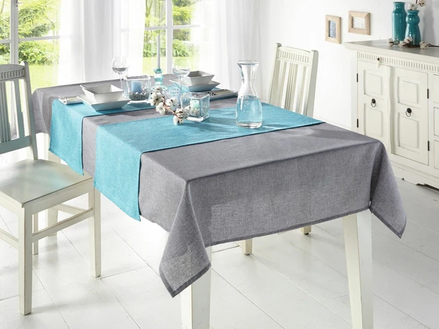Salvare Set 2x Tischläufer " Screziato ",Turchese,Tovaglia,Decorazione Tavolo,