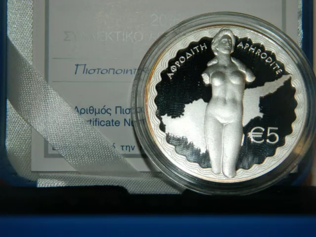 Silbermünze, Zypern, 2015, Polierte Platte, Aphrodite, Venus, Silber... 2